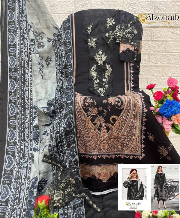 ALZOHAIB AZ 1128 D PAKISTANI COTTON SUITS