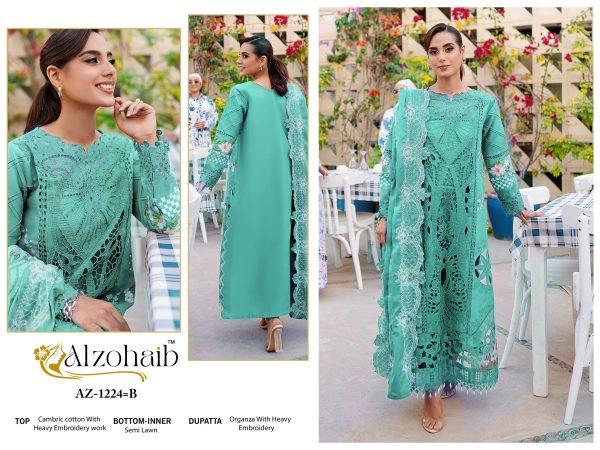 ALZOHAIB AZ 1222 B COTTON SALWAR SUITS WHOLESALE