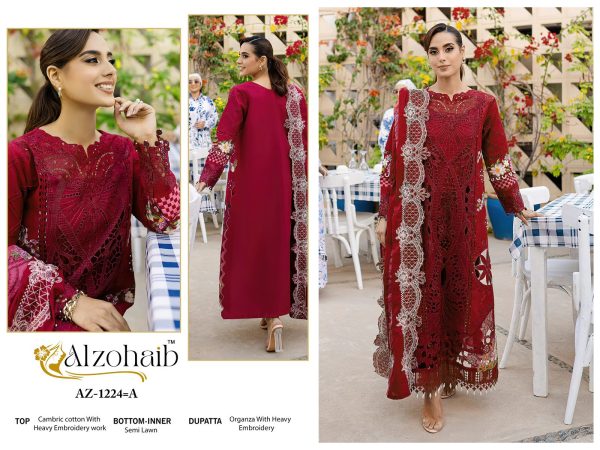 ALZOHAIB AZ 1224 A COTTON PAKISTANI SUITS IN INDIA