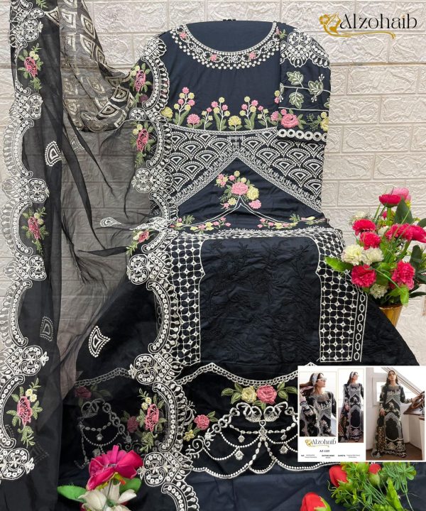 ALZOHAIB AZ 1225 COTTON PAKISTANI SUITS