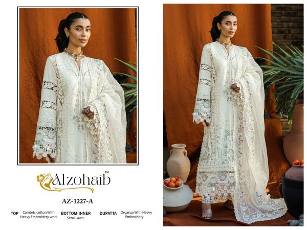 ALZOHAIB AZ 1227 A COTTON SALWAR SUITS WHOLESALE