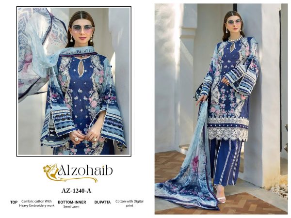 ALZOHAIB AZ 1240 A COTTON SALWAR SUITS ONLINE