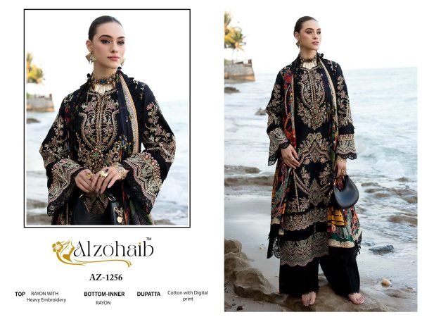 ALZOHAIB AZ 1256 RAYON COTTON PAKISTANI SUITS
