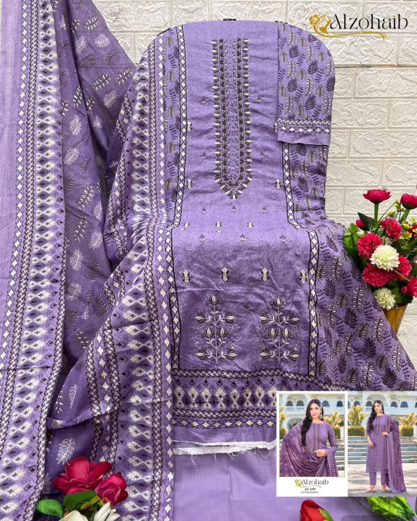 ALZOHAIB AZ 1258 A COTTON PAKISTANI SUITS