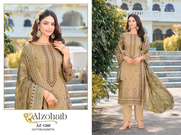 ALZOHAIB AZ 1258 B COTTON PAKISTANI SUITS