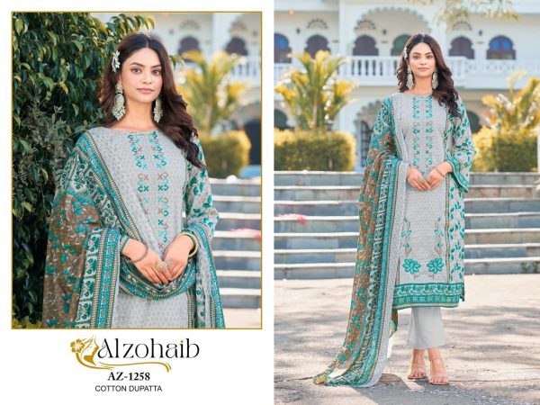 ALZOHAIB AZ 1259 COTTON PAKISTANI SUITS