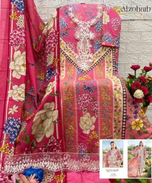 ALZOHAIB AZ 1279 ANAYA COTTON EMBROIDERED SUITS