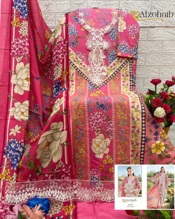 ALZOHAIB AZ 1279 ANAYA COTTON EMBROIDERED SUITS