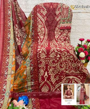 ALZOHAIB AZ 1282 ANAYA COTTON EMBROIDERED SUITS