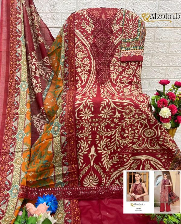 ALZOHAIB AZ 1282 ANAYA COTTON EMBROIDERED SUITS