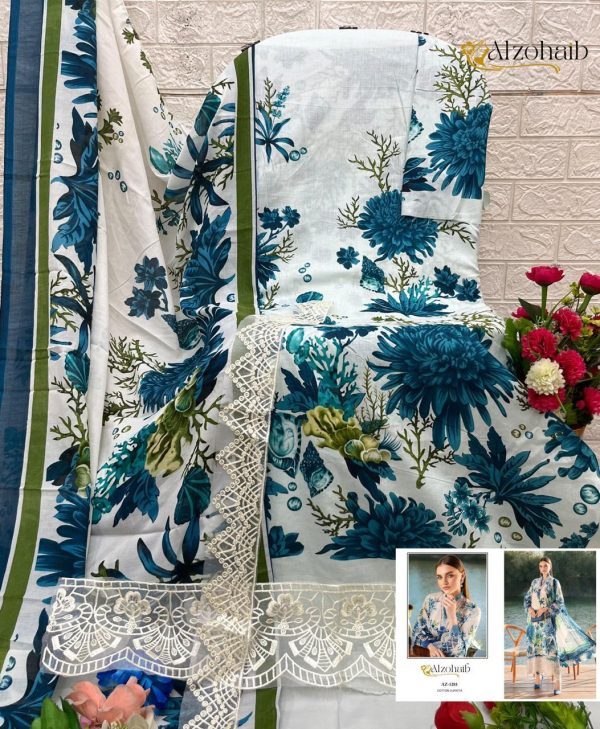 ALZOHAIB AZ 1283 ANAYA COTTON EMBROIDERED SUITS
