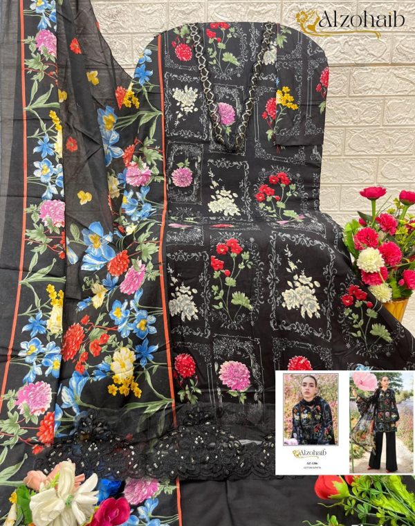 ALZOHAIB AZ 1286 ANAYA COTTON EMBROIDERED SUITS