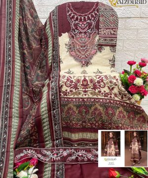 ALZOHAIB AZ 1287 C COTTON PAKISTANI SUITS ONLINE