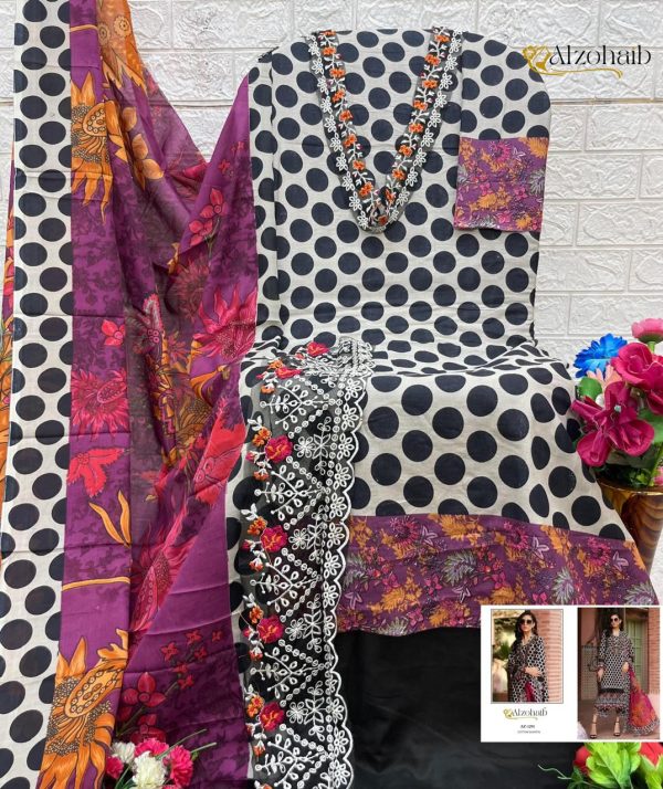 ALZOHAIB AZ 1291 PARISA COTTON SALWAR SUITS