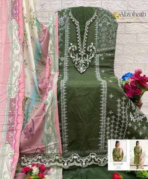 ALZOHAIB AZ 1295 COTTON PAKISTANI SUITS ONLINE