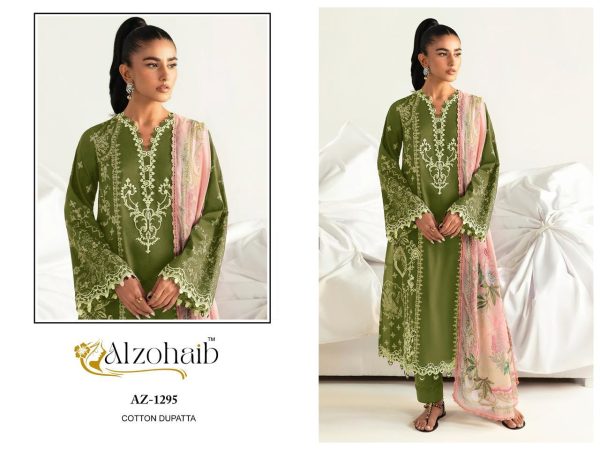 ALZOHAIB AZ 1295 COTTON PAKISTANI SUITS ONLINE