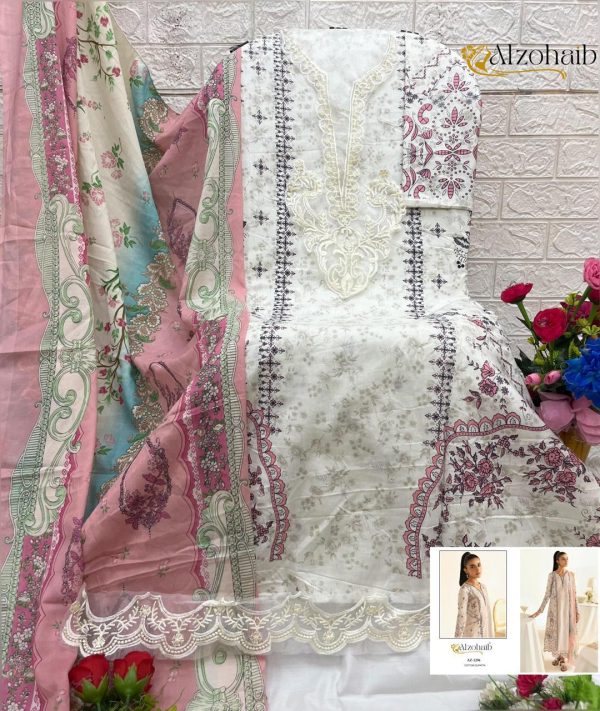 ALZOHAIB AZ 1296 COTTON PAKISTANI SUITS ONLINE