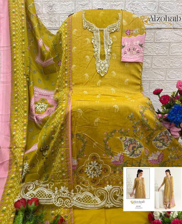 ALZOHAIB AZ 1297 COTTON PAKISTANI SUITS ONLINE