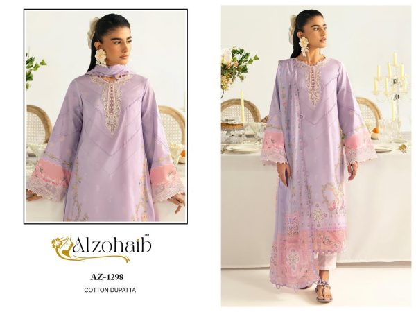 ALZOHAIB AZ 1298 COTTON PAKISTANI SUITS ONLINE