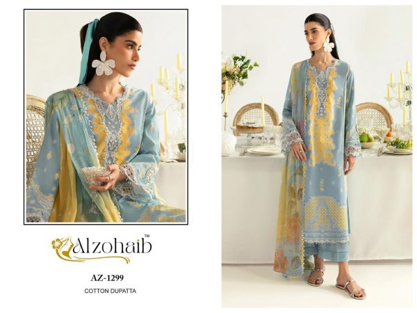 ALZOHAIB AZ 1299 COTTON PAKISTANI SUITS ONLINE