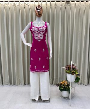 BE 364 A DESIGNER REGULAR WEAR TOP AND PLAZZO