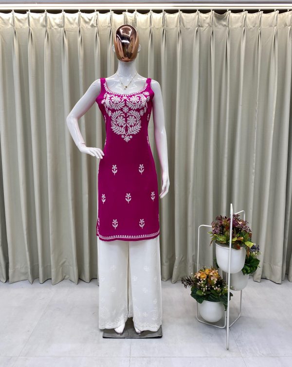 BE 364 A DESIGNER REGULAR WEAR TOP AND PLAZZO