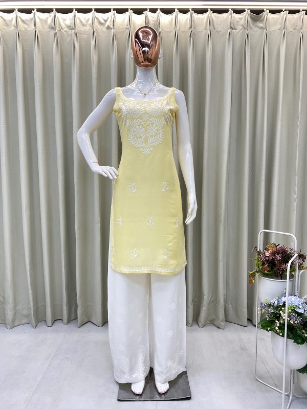BE 364 B DESIGNER REGULAR WEAR TOP AND PLAZZO