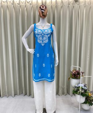 BE 364 E DESIGNER REGULAR WEAR TOP AND PLAZZO