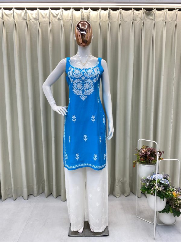 BE 364 E DESIGNER REGULAR WEAR TOP AND PLAZZO