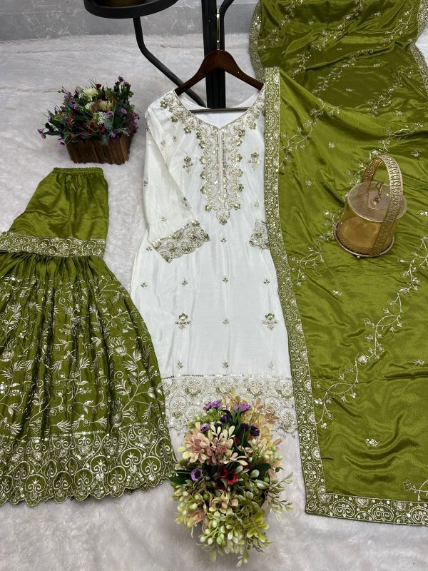 DHK 1346 D DESIGNER CHINON SHARARA SUITS ONLINE