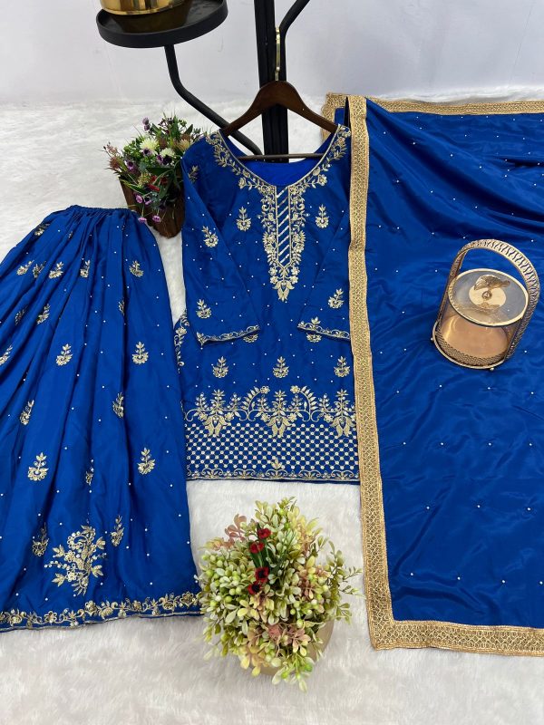 DHK 1347 PURE NATURAL CREAPE SILK SUITS ONLINE