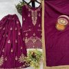 DHK 1347 PURE NATURAL CREAPE SILK SUITS ONLINE