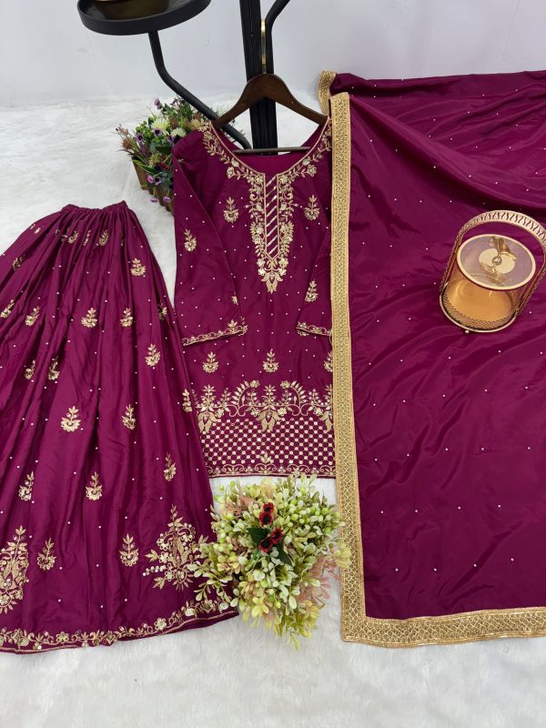 DHK 1347 PURE NATURAL CREAPE SILK SUITS ONLINE