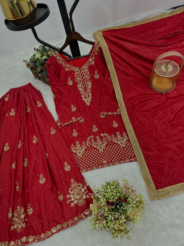 DHK 1347 PURE NATURAL CREAPE SILK SUITS ONLINE