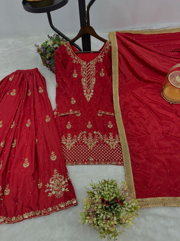 DHK 1347 PURE NATURAL CREAPE SILK SUITS ONLINE