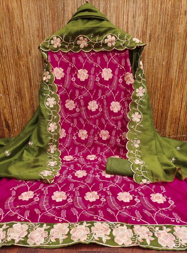 F 13 STUDIO VICHITRA SILK SUITS MATERIALS IN SURAT