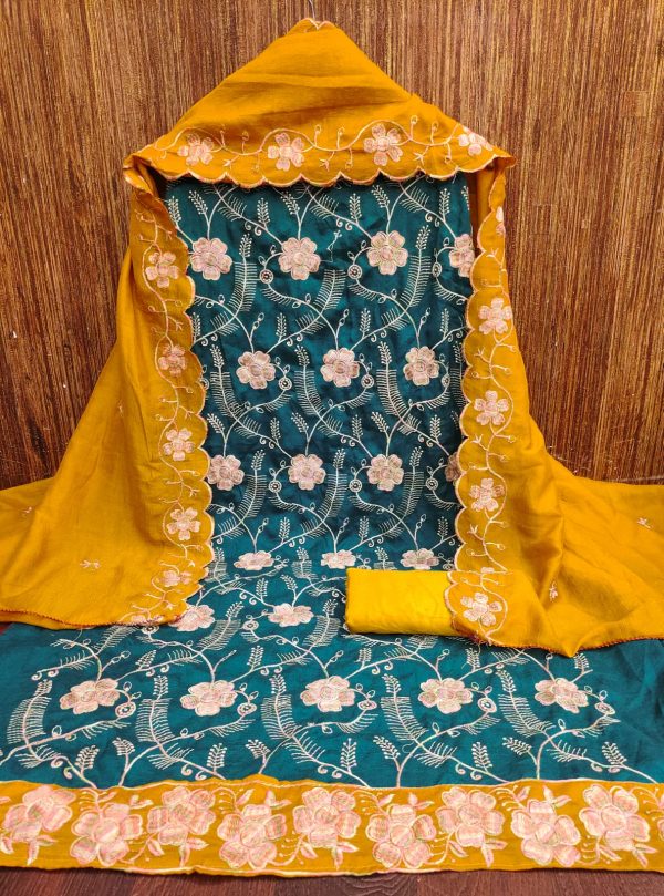 F 13 STUDIO VICHITRA SILK SUITS MATERIALS IN SURAT