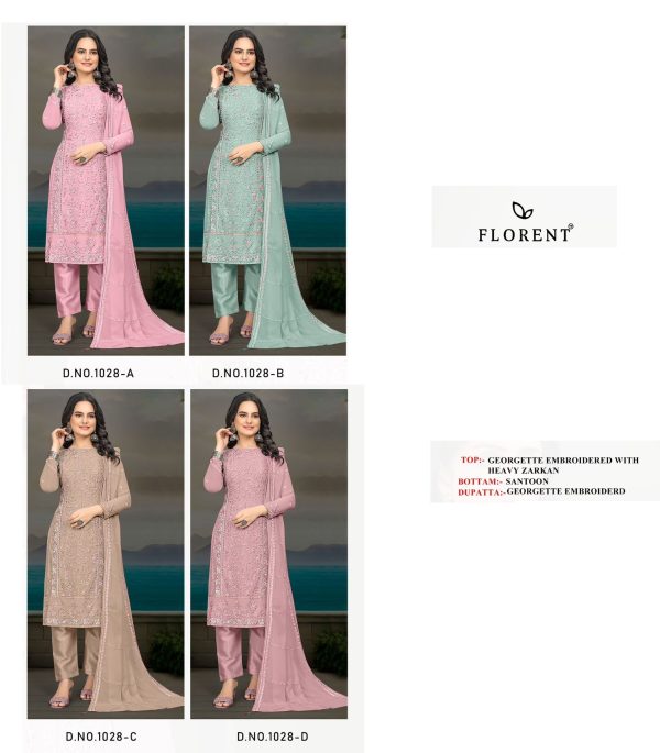 FLORENT 1028 A B C D PAKISTANI SALWAR SUITS ONLINE