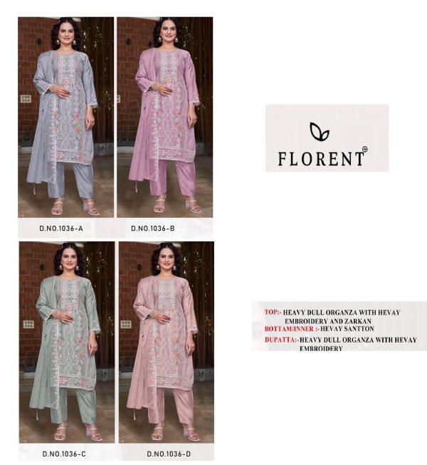 FLORENT 1036 A B C D PAKISTANI SALWAR SUITS ONLINE