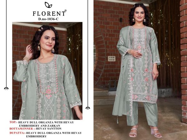 FLORENT 1036 A B C D PAKISTANI SALWAR SUITS ONLINE