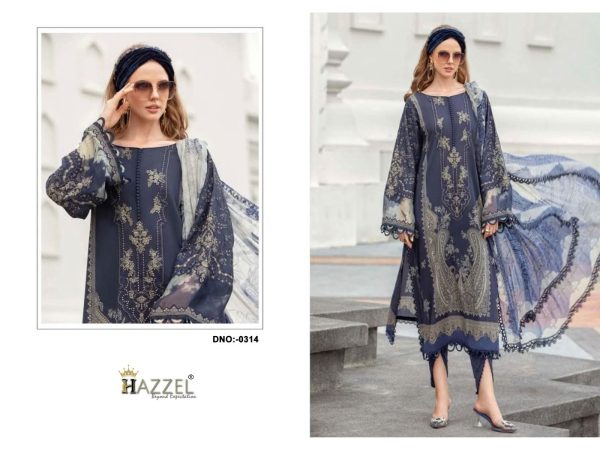 HAZZEL 0314 COTTON PAKISTANI SALWAR SUITS