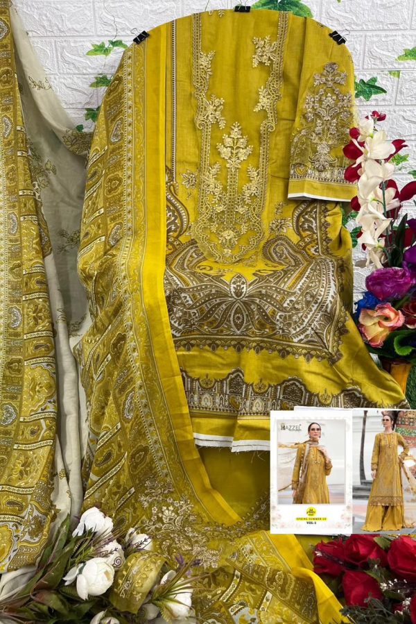 HAZZEL 0323 COTTON PAKISTANI SALWAR SUITS