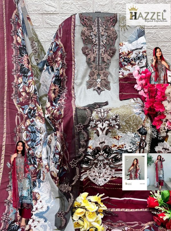 HAZZEL 0324 COTTON PAKISTANI SALWAR SUITS