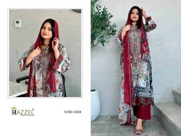 HAZZEL 0324 COTTON PAKISTANI SALWAR SUITS