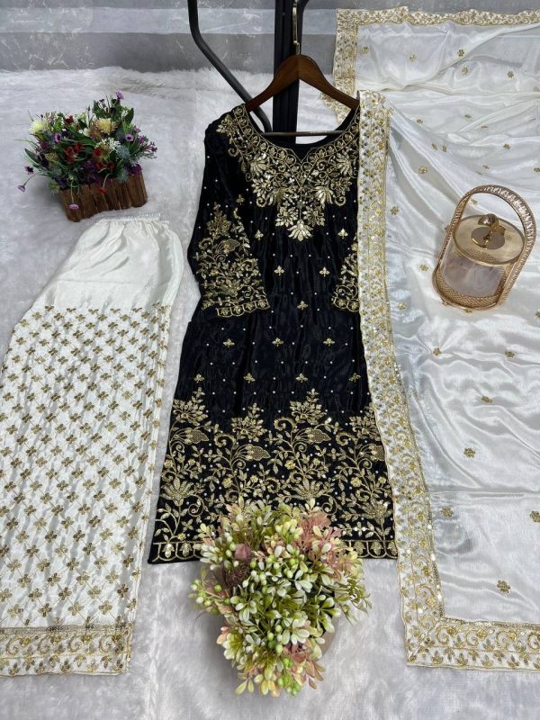 HK 1695 DESIGNER PLAZZO SUITS WHOLESALE IN INDIA
