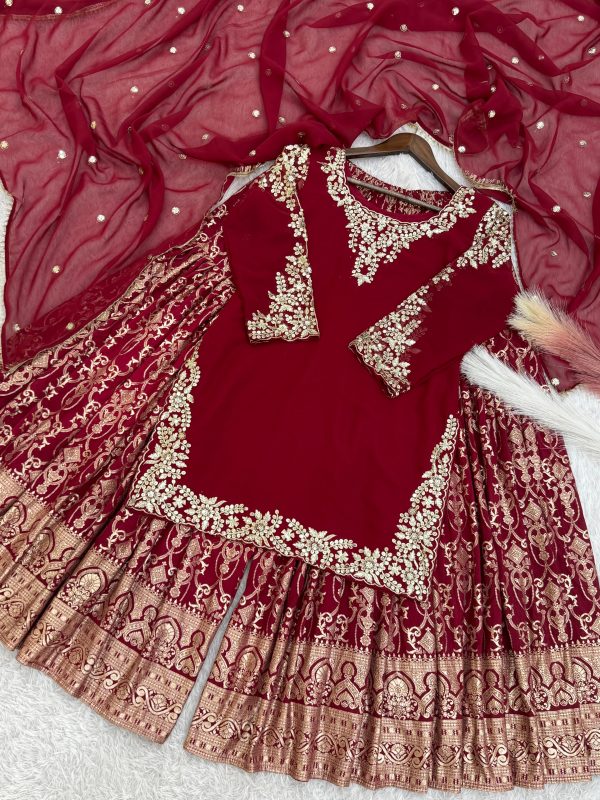 HK 1702 DESIGNER SHARARA SUITS WOLESALE