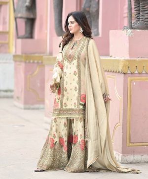 HK 1707 TRENDING SHARARA SUITS WHOLESALE