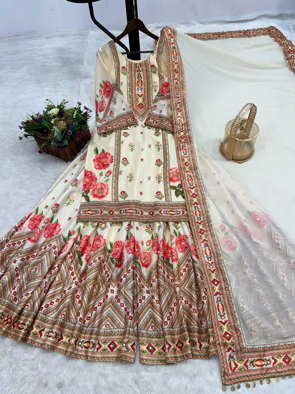 HK 1707 TRENDING SHARARA SUITS WHOLESALE
