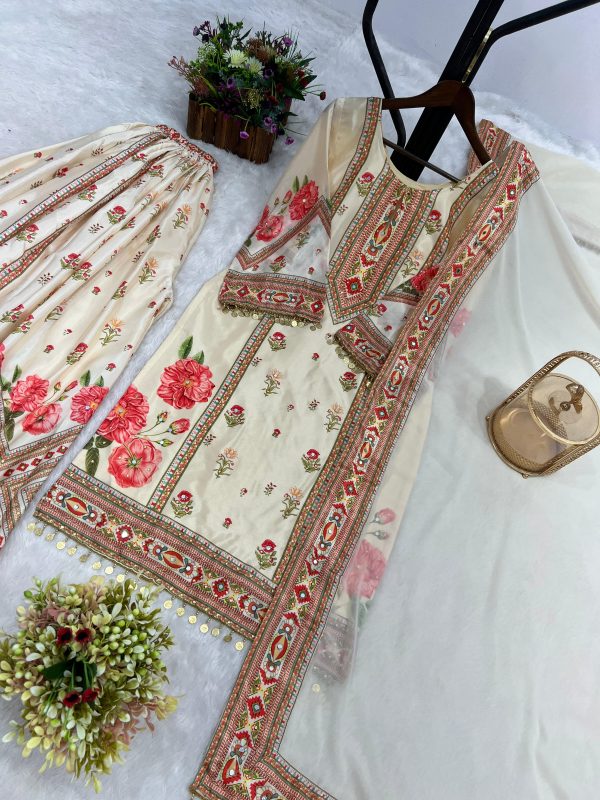 HK 1707 TRENDING SHARARA SUITS WHOLESALE
