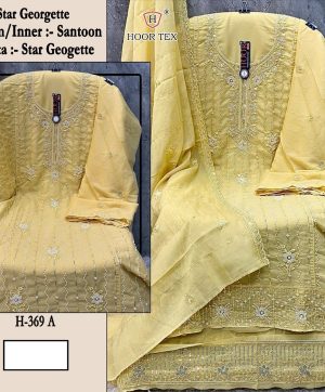 HOOR TEX H 369 A GEORGETTE PAKISTANI SALWAR SUITS